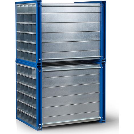 RR Industrietechnik Wabenregal RWR-12/1 1000x1000x1000mm mit 12 Fächern RAL 5010 Enzianblau