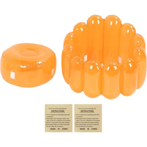 Canapé gonflable Portable, siège d'extérieur, Transparent, couleur bonbon, pour la maison, salon, chambre à coucher, Orange décontracté (1/5)
