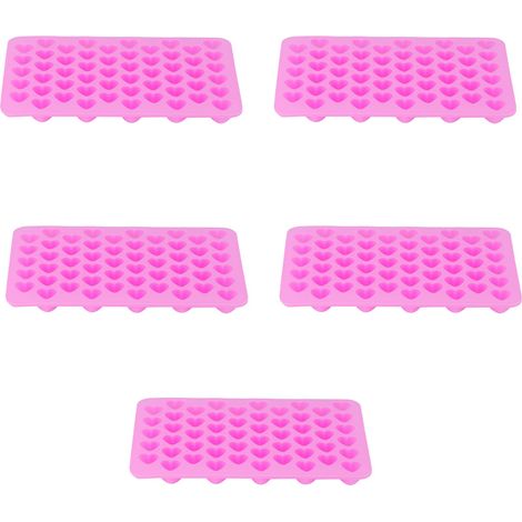Moule à Glaçons en Forme de Cœur, 55 Cases - 5 Pièces pour Chocolats et Accessoires de Cuisine (1/5)