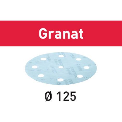 497180 Festool Abrasivi Granat D125 P1000 GR/50