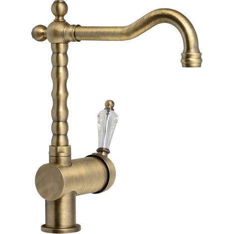 KIRKÉ CRYSTAL mitigeur de cuisine levier cristal, bronze (1/4)