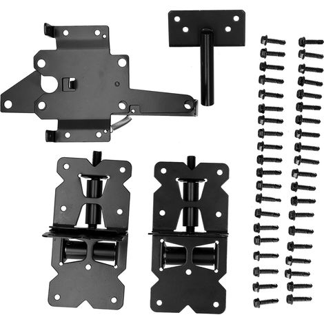 Kit de boulons de charnière pour portail de jardin, en acier au carbone, style américain, quincaillerie de verrouillage pour porte de clôture (1/5)