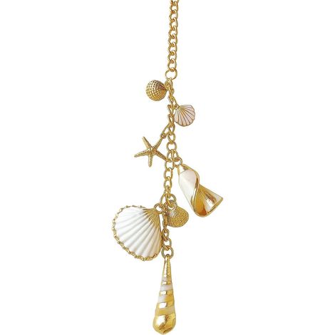 Ciondolo bohémien per specchietto retrovisore auto - ciondolo con conchiglie e stelle marine - accessorio per interni - donna - decorazione auto - regalo (1/3)