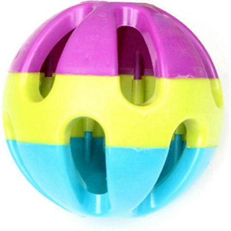 Interaktives Hundespielzeug: Kunststoffball mit eingebauter Glocke, 7,6 cm (3 Zoll) Hohlkugeln