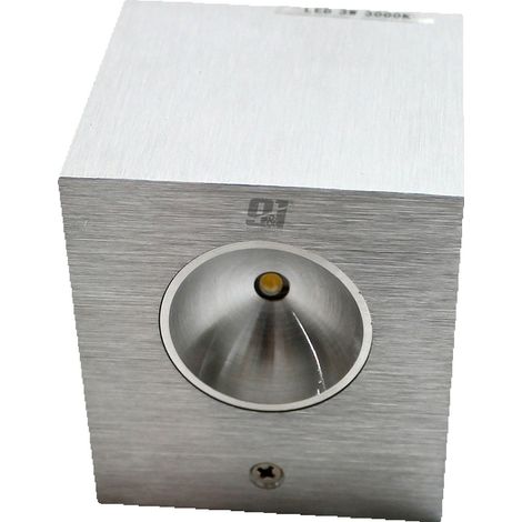 ORION91 Donclaif Aplique LED Inox 3w 243lm Blanco Cálido 3000k 65x65x72mm Nine&One Premium - Alta Calidad