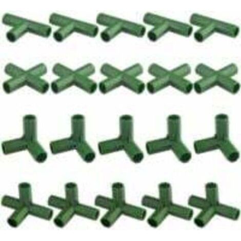Connecteurs cadre jardin Fixation serre/plantes 20pcs résistants, 11mm Jardiniers, propriétaires de serres