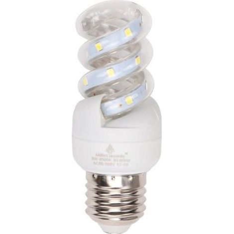 TrAdE Shop Traesio - Lampadina Led E27 7w 665lm Tortiglione Vortice Spirale Luce Fredda Naturale Calda - -Bianco Naturale - (1/2)