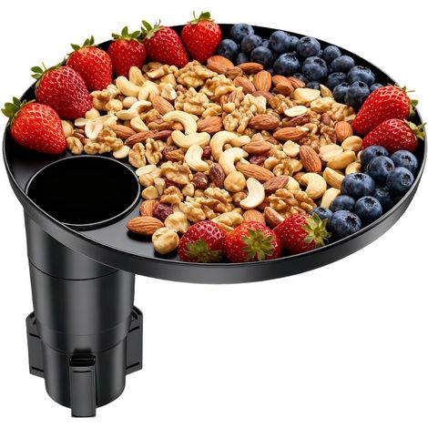 Table pour porte-gobelets, extensible et pivotante à 360 degrés, pour voiture, voyage, longue conduite, véhicule, camion, camping-car, SUV (1/5)