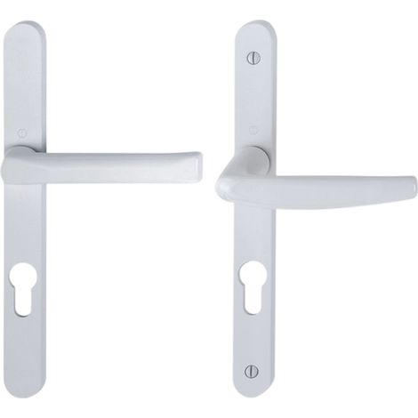 Ensemble de béquille sur plaque étroite Atlanta - HOPPE AG - Aspect inox - Saillie réduite - Pour porte 68 à 77 mmCarré de 8 mm, entraxe 92 mm