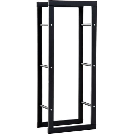 Porte-bûches étagère ADONIS noir (1/5)