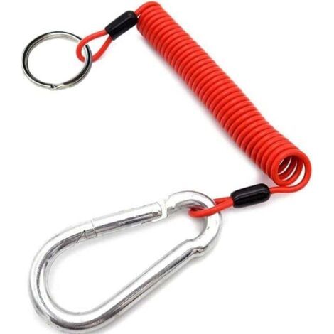 Câble de remorque détachable de 4 pi avec goupille, câble de frein de remorque, ressort en acier inoxydable pour VR, fil enroulé, sangles de sécurité, pince de terre, pour interrupteur de rupture