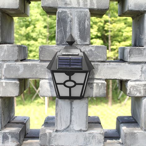 Sechseckige, solarbetriebene LED-Außenleuchte für Garten und Hof – Dekoration für Landschaft und Wand (1/5)