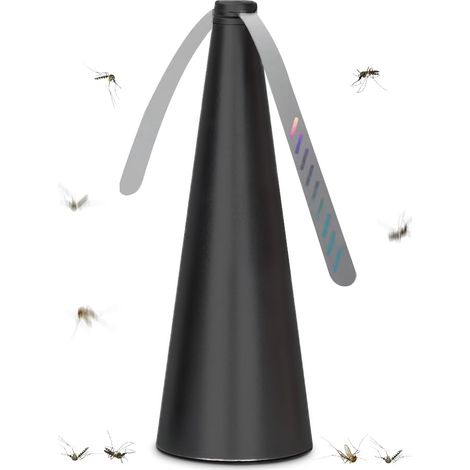 Ventilateur Anti-Mouche, Ventilateur Anti-moustiques Ultra Silencieux Portable Repellent Moustique Fan Fly Fan pour Maison Diner, Pique-Nique et Barbecue (Noir) (1/5)