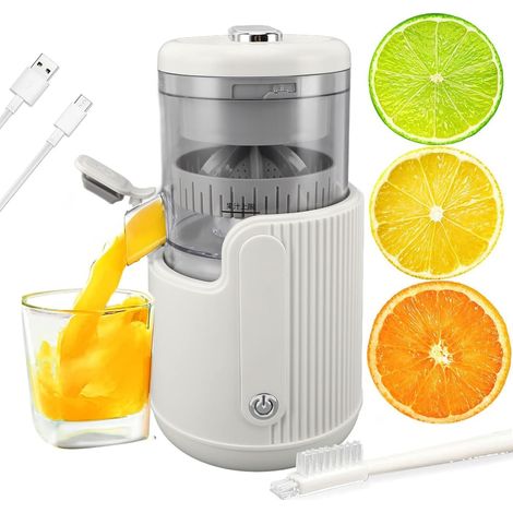 Presse-agrumes électrique, Presse-agrumes et Presse-agrumes Portables, Presse-agrumes Rechargeable pour Fruits de Toutes Tailles, Facile à Nettoyer, Extrait D'orange, Pomme, Poire (1/5)