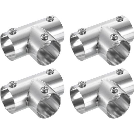 Set di 4 raccordi a T per tubi con diametro esterno di 1 pollice (25 mm), raccordi per tubi in acciaio inossidabile (1/5)