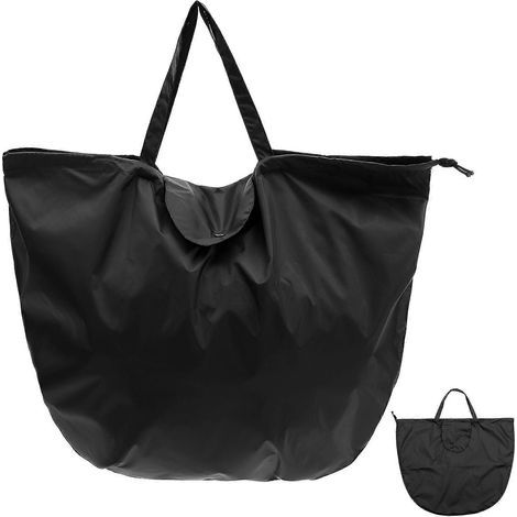 Sacoche pour casque en tissu Oxford, pochette pour casque de moto d'extérieur, sac de rangement pour casque-60x48x0.6cm-Black (1/4)