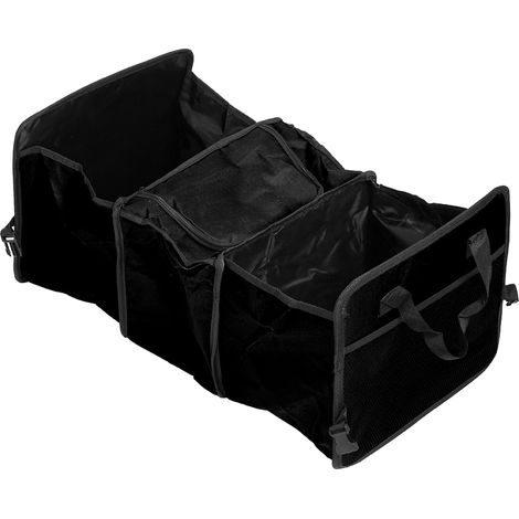 Organisateur de coffre de voiture pliable, boîte de rangement isotherme Oxford, sac en filet noir (1/5)