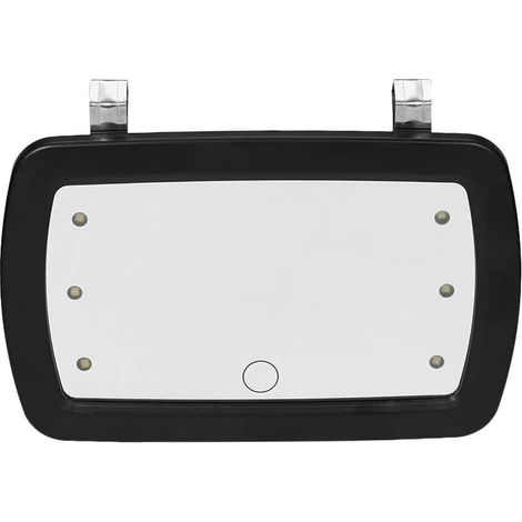 MINKUROW Specchio Per Visiera Parasole Per Auto Specchio Per Trucco Specchio Per Trucco Per La Protezione Solare Specchio Per Il Trucco Per Auto Con Lampada A Sei Led (1/5)