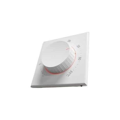 Thermostat de Chauffage Mécaniques pour Électriques Chauffage au Sol 16A Régulateur de Température avec Sonde Intégrée Bouton pour Chauffage et Climatisation 0-35 °C Blanc