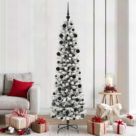 Künstlicher Weihnachtsbaum mit 300 LEDs mit Ständer Weiß 210 cm