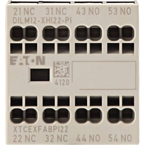 Contacts auxiliaires 4 Ith 16 A 2 F 2 O Bornes Push In DILM7 DILM15 000199458 EATON DILM12 XHI22 PI (1/4)