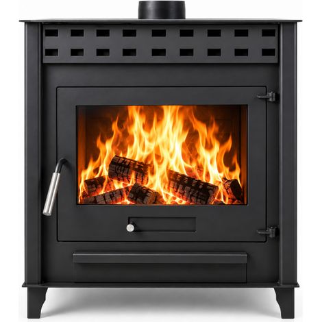 Estufa de leña grande Volcano Base XL 14.3 Kw  Chimenea rustica de leña  Estufa de leña clásica para salón salida humos (1/5)