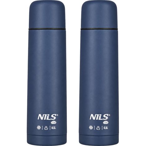 Thermos 500ml, Blue, Ideal for Travel, 2-Pack (1/5)