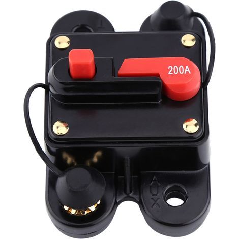 Disjoncteur 12V pour Audio Voiture Bateau Moto - Fusible Réarmable 200A (1/5)