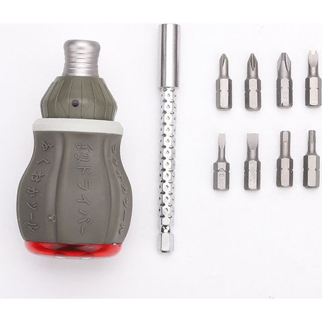 Tournevis Avec 8 Embouts Interchangeables Gamme FatMax - Mécanisme Cliquet 40 Dents - Angle De Reprise 9° (1/5)
