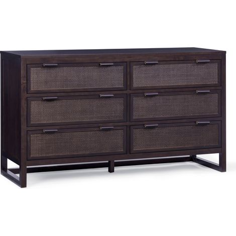 Teamson Home Hatteras Chest of Drawers 6 Drawer Bedroom Dresser, Espresso (1/5)