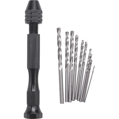Mini taladros manuales con micrófono y portabrocas sin llave + taladros rotativos de 10X de torque