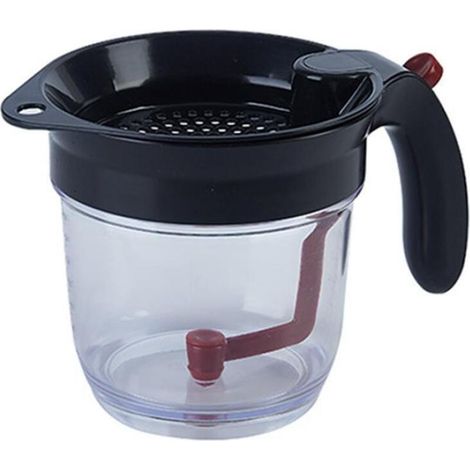 Fetttrennkanne - Séparateur De Graisse Pour Sauce Et Bouillon - Contenant Transparent Avec Indicateur De Niveau Et Valve De Vidange - 1 Pièce (1/5)