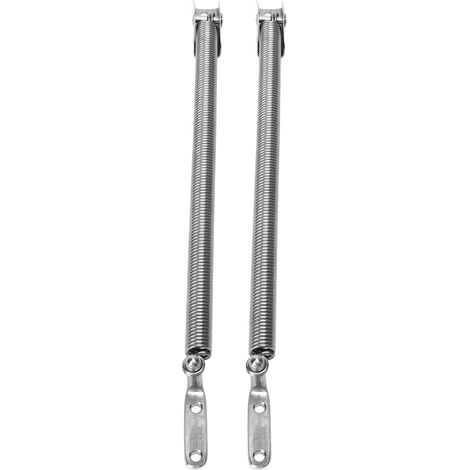 Support de trappe à ressort 2 pièces, 320mm, inox robuste, maintien de volet haute résistance, amortisseur de capot renforcé, fixation acier inoxydable (1/5)
