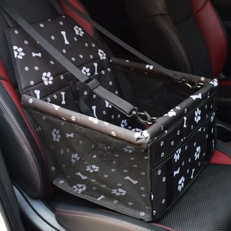Sac Siège de transport Portable Voiture pour Chien Chat Sac De Protection Sécurité Transporteur Voyage Étanche Respirant noir (1/3)