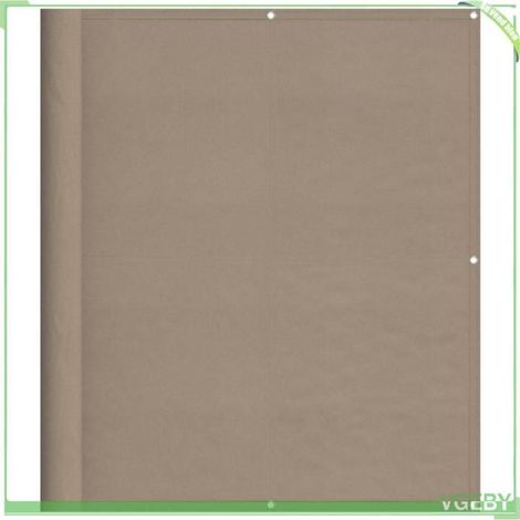 Écran de balcon - FAFEICY - 120x700 cm - 100% polyester Oxford PU - Taupe - Œillets aluminium (1/5)