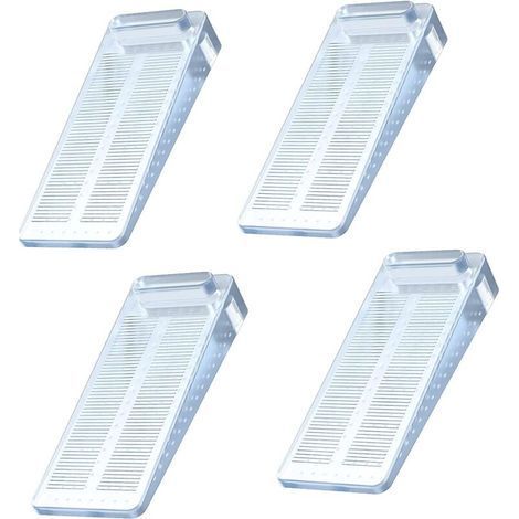 Arrêts de Porte Antidérapants Réglables en Hauteur – Lot de 4 Cales Transparentes pour Sol Carrelé, Béton, Ciment, Tapis ou Stratifié (1/5)