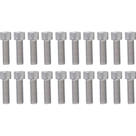 Lot de 20 vis à tête cylindrique hexagonale creuse A2-70 inox M12x1.75 DIN 912M12x45 filetage grossier (1/5)