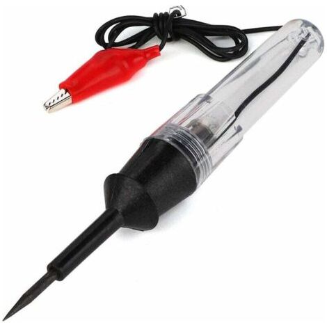 Stylo Testeur De Tension Électrique Automatique 6V-12V Avec Sonde Et Lampe Pour Circuit Voiture