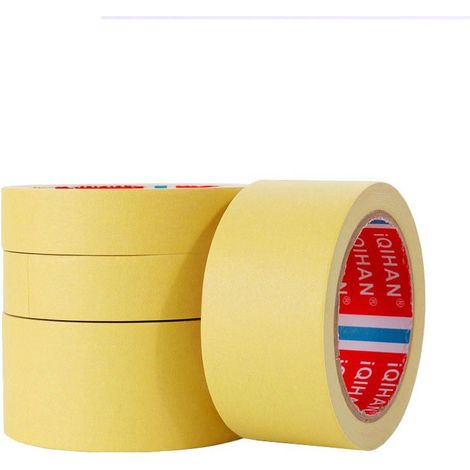 Ruban de Masquage Standard - Lot de 4 - Adhésif Forte Adhérence 2 x 50m x 50mm+ 2 x 50m x 30mm (1/4)