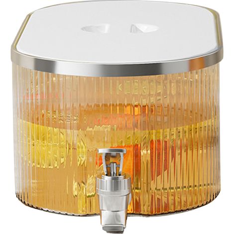 Distributeur de boissons PP 5L crème, grande ouverture, bonne étanchéité, résistant à la température, pichet froid pour boissons (1/5)