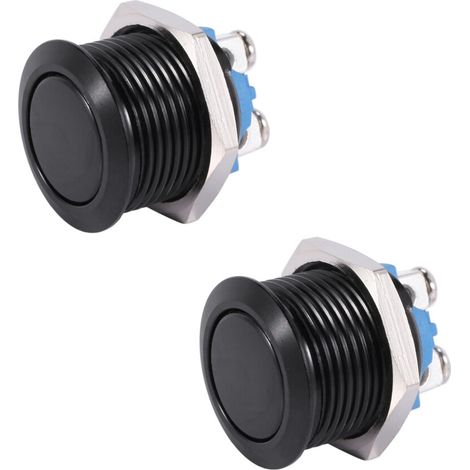 Adatto per due pulsanti neri da 16 mm a 12 V, da utilizzare con i clacson delle auto.