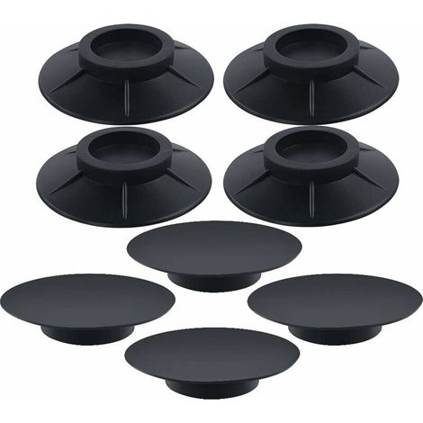 8Pcs Anti-Vibration Pads for Washing Machine, Dryer Rubber Drum Washing Machine Pads (10cm, Black) (1/5)