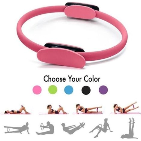 Pilates Anneau d’exercice cercle de resistance Anneau d’entrainement Anneau de yoga rose - Bague de résistance Yoga Pilates Circle (1/4)