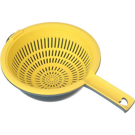 Ensemble passoire et bol pour laver les fruits et légumes avec long manche, panier à linge pour la cuisine