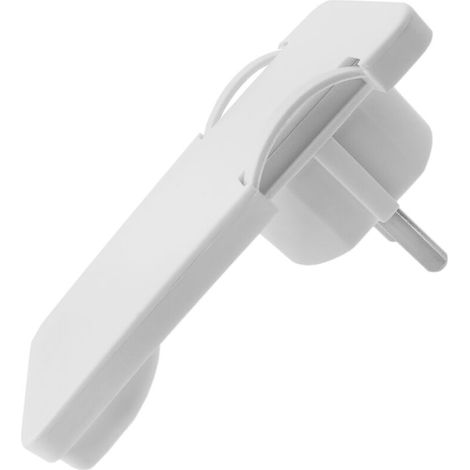 Fiche de coude extra-plate blanche en schuko pour derrière les meubles (1/5)