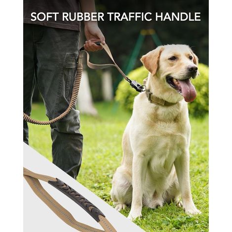 Guinzaglio resistente per cani, impermeabile, per addestramento e passeggiate, adatto a cani di taglia media e grande, regolabile, lungo e riflettente. (1/2)