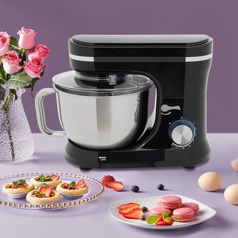 Machine de cuisine 3 - en - 1, mélangeur multifonction 1000w avec crochet de mélange, 8 + 1 vitesse, bol en acier inoxydable de 4,5 l