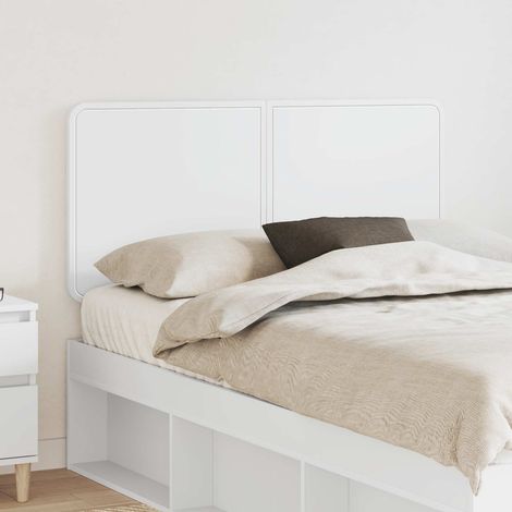 vidaXL Tête de lit Blanc Bois d'ingénierie (1/5)