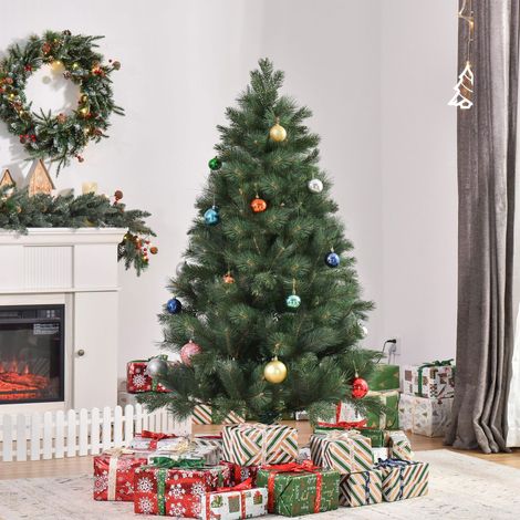 Weihnachtsbaum Ø90 x 180 cm in Grün mit 375 Zweigen und stabilem Ständer (1/5)