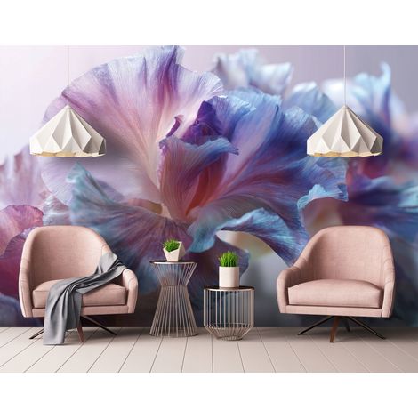 Fototapete Blumen Abstrakt, für Wohnzimmer und Schlafzimmer, 150 x 105 cm – Komplettset inkl. Kleister & Anleitung (1/5)